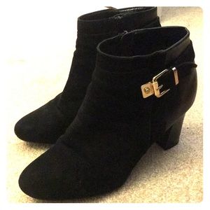 Alfani Black Booties with Buckle Detail